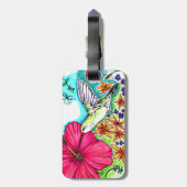 Hummingvogel Bagagelabel (Achterkant verticaal)