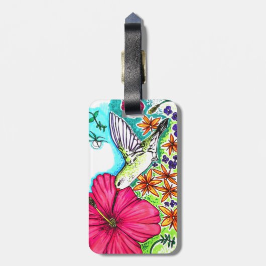 Hummingvogel Bagagelabel (Achterkant verticaal)