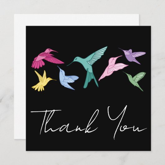 Hummingvogel Bedankkaart (Voorkant / Achterkant)