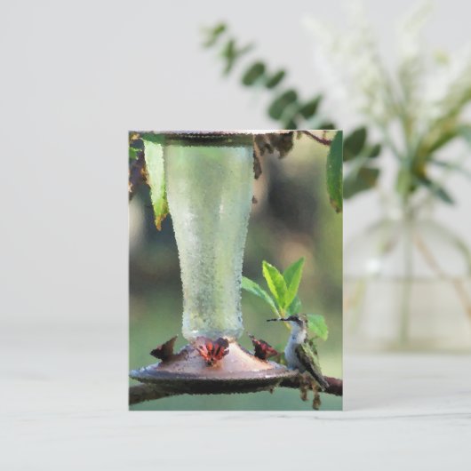 Hummingvogel Briefkaart (Staand voorkant)