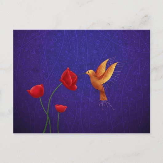 Hummingvogel Briefkaart (Voorkant)