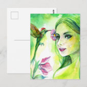 Hummingvogel Briefkaart (Voorkant / Achterkant)