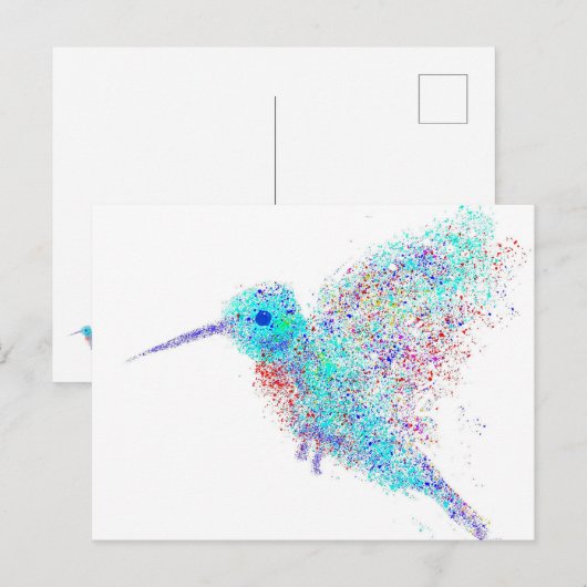 Hummingvogel Briefkaart (Voorkant / Achterkant)