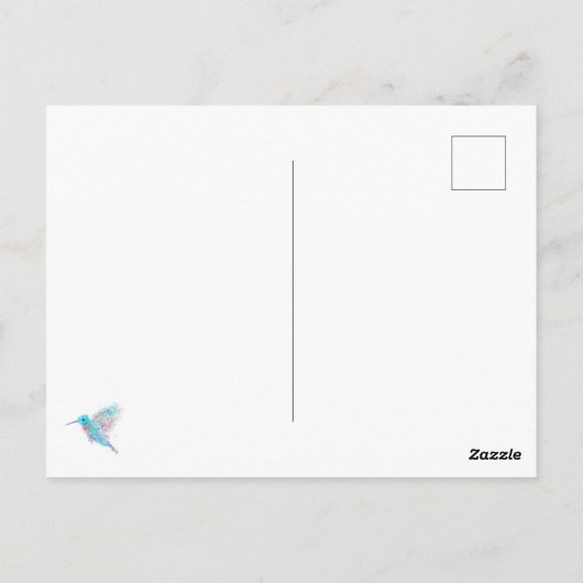 Hummingvogel Briefkaart (Achterkant)
