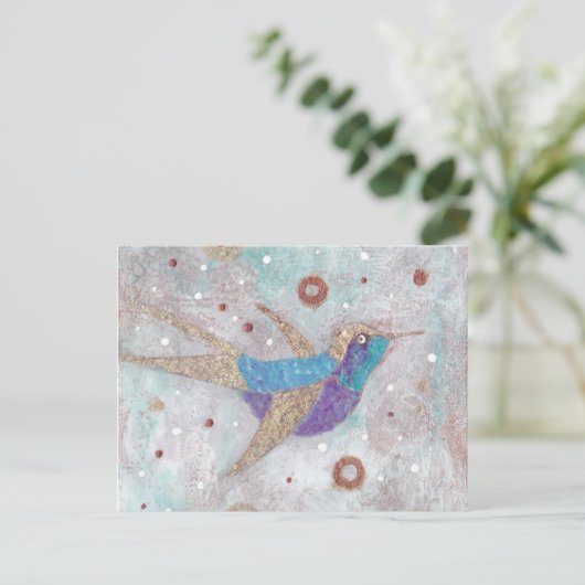 Hummingvogel Briefkaart (Staand voorkant)