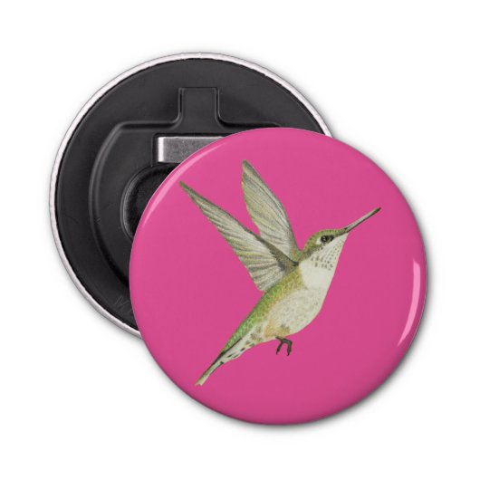 Hummingvogel Button Flesopener (Voorkant)