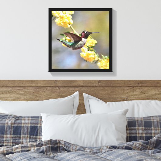 Hummingvogel Canvas Afdruk (Insitu (Slaapkamer))