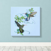 Hummingvogel Canvas Afdruk (Insitu (Houten vloer))
