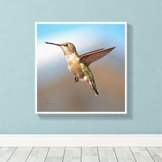 Hummingvogel Canvas Afdruk (Insitu (Houten vloer))