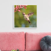 Hummingvogel en bloem canvas afdruk (Insitu (Woonkamer))