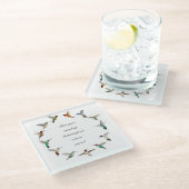 Hummingvogel Glazen Onderzetter (Schuin)