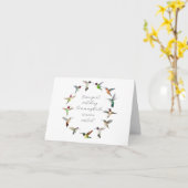 Hummingvogel Kaart (Gele Bloem)