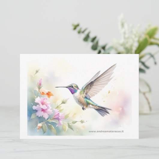 Hummingvogel Kaart (Staand voorkant)