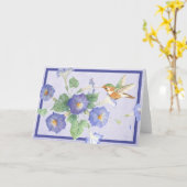 Hummingvogel Kaart (Gele Bloem)