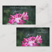 Hummingvogel met belladonnaliegingen visitekaartje (Voorkant / Achterkant)