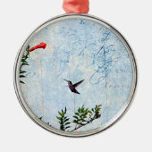 Hummingvogel Metalen Ornament (Voorkant)