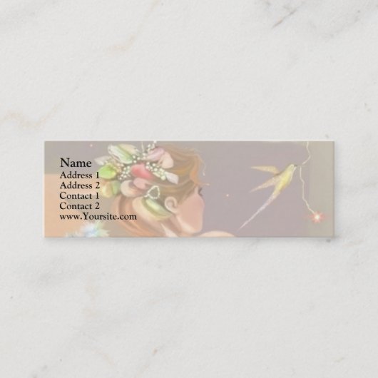 Hummingvogel Mini Visitekaartje (Voorkant)