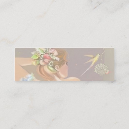 Hummingvogel Mini Visitekaartje (Achterkant)