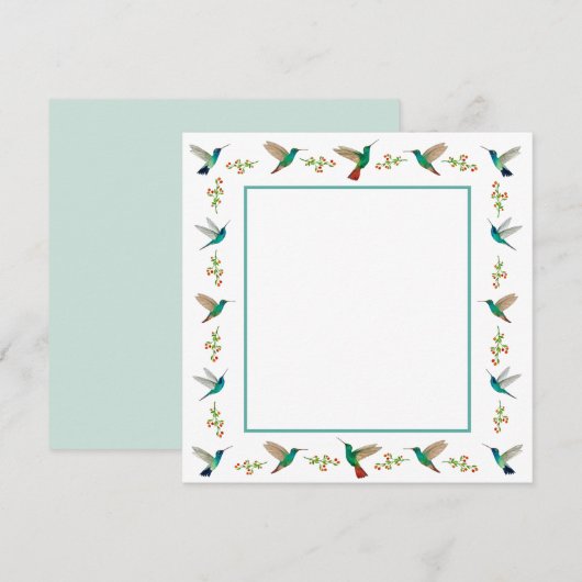 Hummingvogel Notitiekaartje (Voorkant / Achterkant)