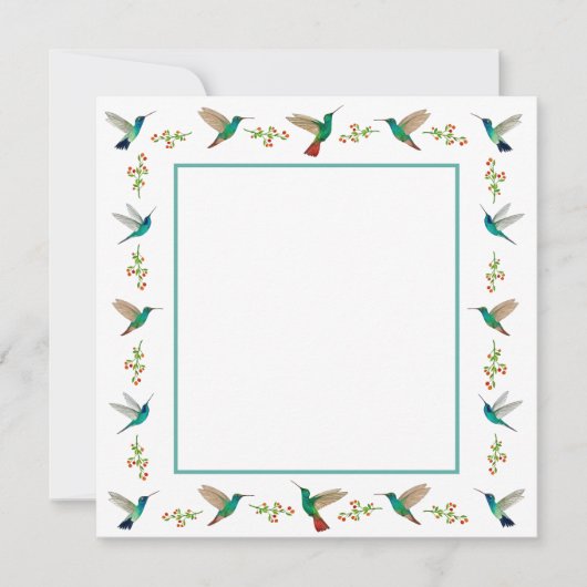 Hummingvogel Notitiekaartje (Voorkant)