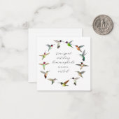 Hummingvogel Notitiekaartje (Voorkant / Achterkant in situ)