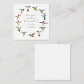 Hummingvogel Notitiekaartje (Voorkant / Achterkant)