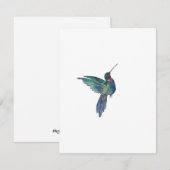 Hummingvogel Notitiekaartje (Voorkant / Achterkant)