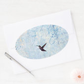 Hummingvogel Ovale Sticker (Envelop)