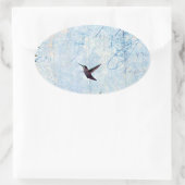 Hummingvogel Ovale Sticker (Tas)