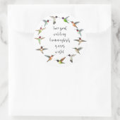 Hummingvogel Ronde Sticker (Tas)