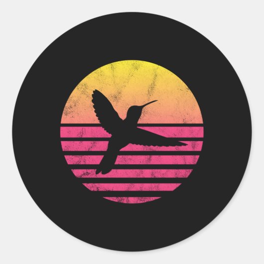 Hummingvogel Ronde Sticker (Voorkant)