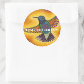 Hummingvogel Ronde Sticker (Tas)