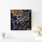 Hummingvogel Vierkante Klok (Huis)