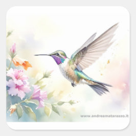 Hummingvogel Vierkante Sticker