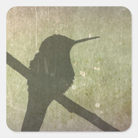 Hummingvogel Vierkante Sticker (Voorkant)
