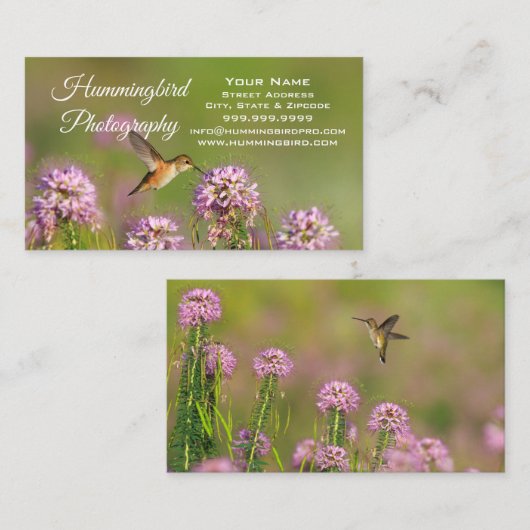 Hummingvogel Visitekaartje (Voorkant / Achterkant)