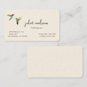 Hummingvogel Visitekaartje (Voorkant / Achterkant)