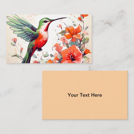 Hummingvogel Visitekaartje (Voorkant / Achterkant)