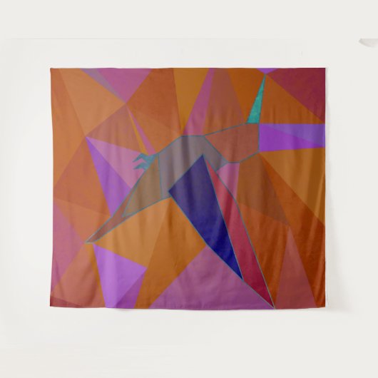 Hummingvogel Wandkleed (Voorkant (horizontaal))