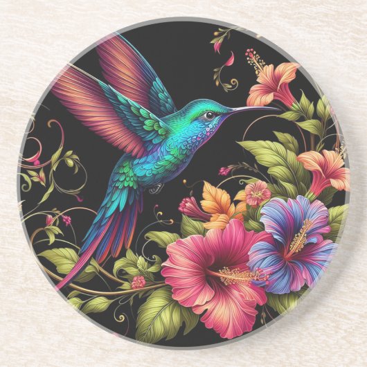 Hummingvogel Zandsteen Onderzetter (Voorkant)