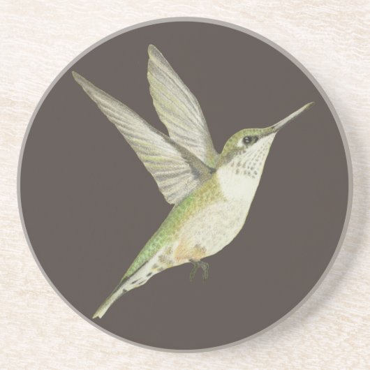 Hummingvogel Zandsteen Onderzetter (Voorkant)