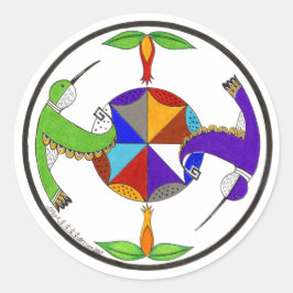 Hummingvogels 1 ronde sticker