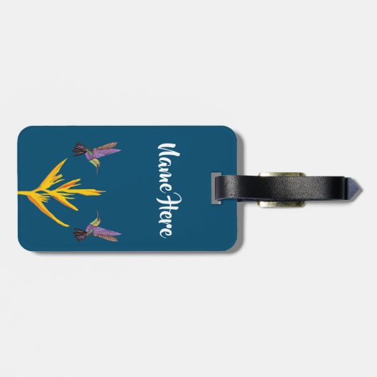 Hummingvogels Aangepast Bagagelabel (Achterkant horizontaal)