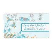 Hummingvogels Aqua- en Koraallabels Etiket (Voorkant)