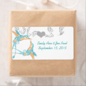  Hummingvogels Aqua- en Koraallabels Etiket (Insitu)