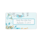 Hummingvogels Aqua- en Koraallabels Etiket (Voorkant)