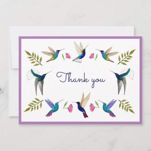 Hummingvogels Bedankkaart (Voorkant)
