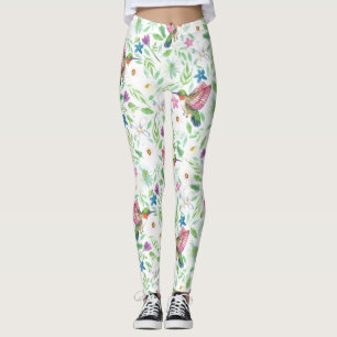 Hummingvogels - Botanische flora Leggings