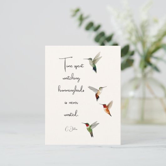 Hummingvogels Briefkaart (Staand voorkant)