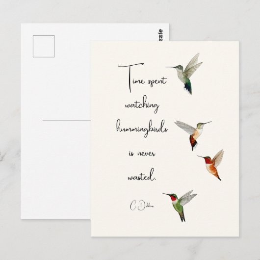 Hummingvogels Briefkaart (Voorkant / Achterkant)